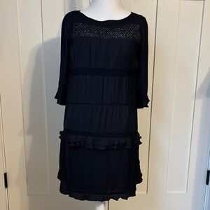 Who What Wear Black Long Sleeve Dress